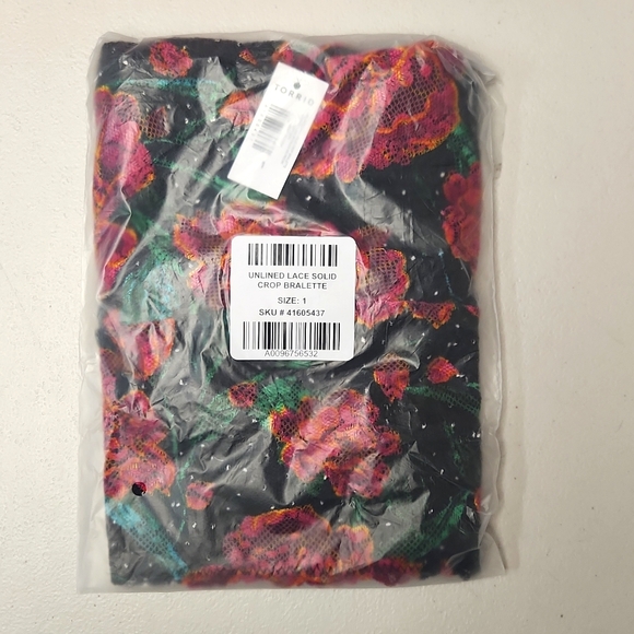 ❤️NWT VINTAGE TORRID LINGERIE - LACE LONGLINE BRALETTE - FLORAL POWER MESH - Picture 8 of 15
